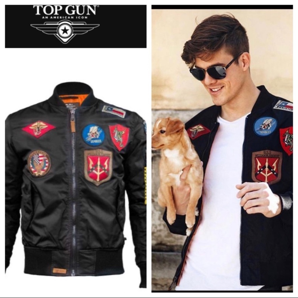 Top Gun MA-1 Flight Jacket With Patches 2XL